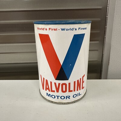 1972 METAL Valvoline Motor Oil Can *ALL TIN CAN* World's First, NICE CONDITION 2