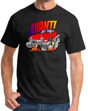 Studebaker Avanti Rad Rides Cartoon Design Tshirt NEW