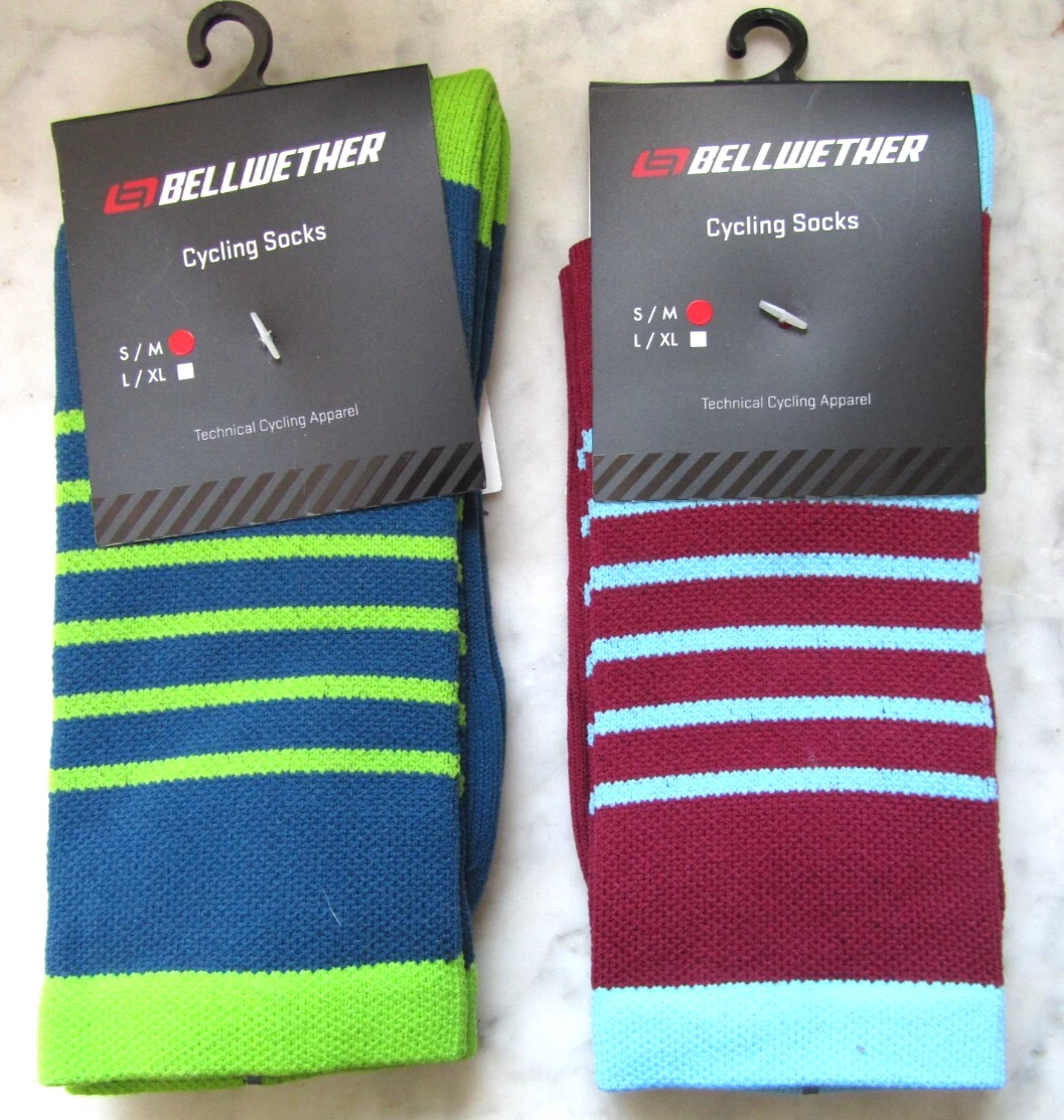 Chaussettes Cyclisme Bellwether Powerline Femme - 2 Paires Fuchsia Et Sarcelle, Taille S/M