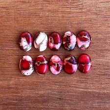  WHOLESALE RED BUFFALO COPPER TURQUOISE CABOCHON OVAL SHAPE LOOSE GEMSTONE