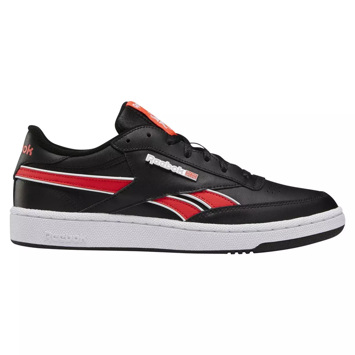 REEBOK CLASSICS CLUB C REVENGE TRAINERS SHOES SNEAKERS BLACK RED LEATHER | eBay