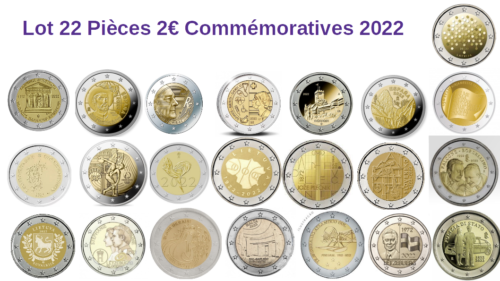 Lot 22 x 2 Euros Commémorative 2022 - France, Malte, Italie, Finlande, Grèce,... - Afbeelding 1 van 1