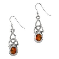 Celtic Birthstone Earrings January - Garnet - 515 Celtic Birthstone Earrings January - Garnet - 515