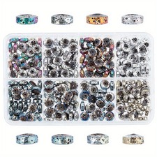 1box 240pcs Natural stone Beads Flat Round Beads Strands Mixed