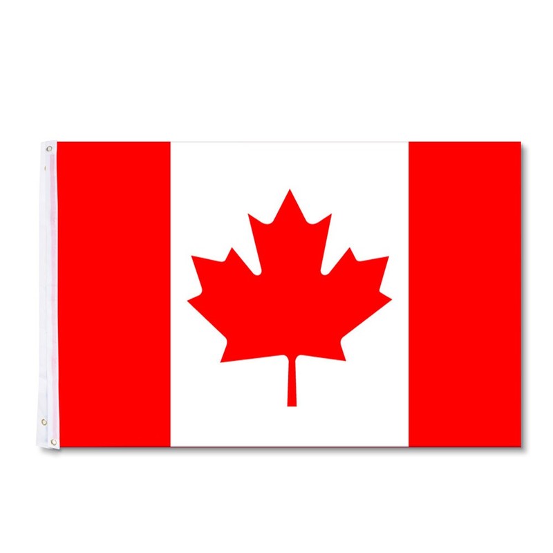 3 x 5 ft Polyester Canadian Flag Canada Maple Leaf Banner Indoor Outdoor Grommet