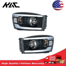 Headlight Assembly For 06-09 Dodge Ram 2500 3500 06-08 Ram 1500 Halogen Led Drl