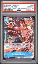 2025 ONE PIECE 3RD ANNIVERSARY TOURNAMENT 3 BROTHERS PACK PORTGAS D. ACE PSA 10