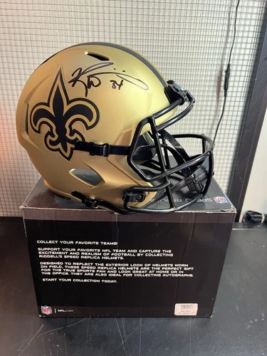 Ricky Williams Signed Saints Speed Full-Size Replica Football Helmet Beckett BAS