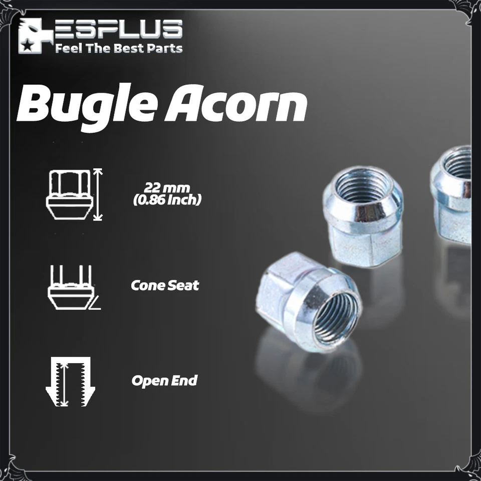 Tuerca de extremo abierto universal Datsun 16 piezas M12x1,25 cromada apta 1969-1973 240Z Foto 3 de 4