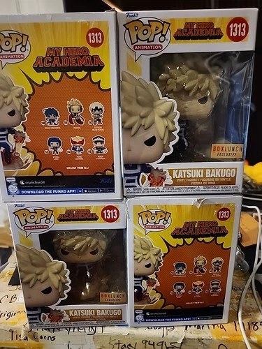 4 FUNKO POP MY HERO ACADEMIA KATSUKI BAKUGO # 1313 EXCLUSIVE BOX LUNCH LOT OF 4