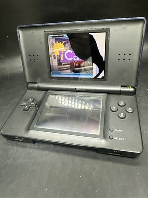 Nintendo DS Lite Blue Black Dual Screen Handheld Console USG-001 Top Screen Issu