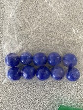 Vintage 1970s Chinese Checkers Replacement Marbles Set of 10 BLUE - Free Ship