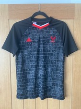 Messi X Adidas age 13 - 14 black and orange football top T-shirt