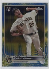 2022 Topps Chrome Sonic Blue & Yellow Pulse Refractor 57/75 Aaron Ashby #80 2f9
