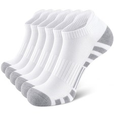 Athletic Running Ankle Cotton Socks, Low Cut Cushioned Performance Anti-Blist...
