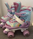OLYSPM Kids Roller Skates Adjustable Quad Skates 8 Light Up Wheels