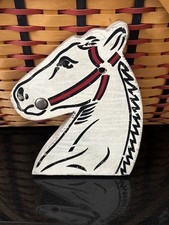 Vintage LG Wooden ROCKING HORSE HEAD - Metal Bit/Mullen - circa 1950's / 1960's 