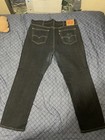 Levi's Men's Blue Dark Wash Straight Mid Rise Stretch Denim Jeans Zip Button — photo 3
