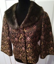 Women's Dinner/Evening Jacket, with detachable faux fur  beautiful Vintage