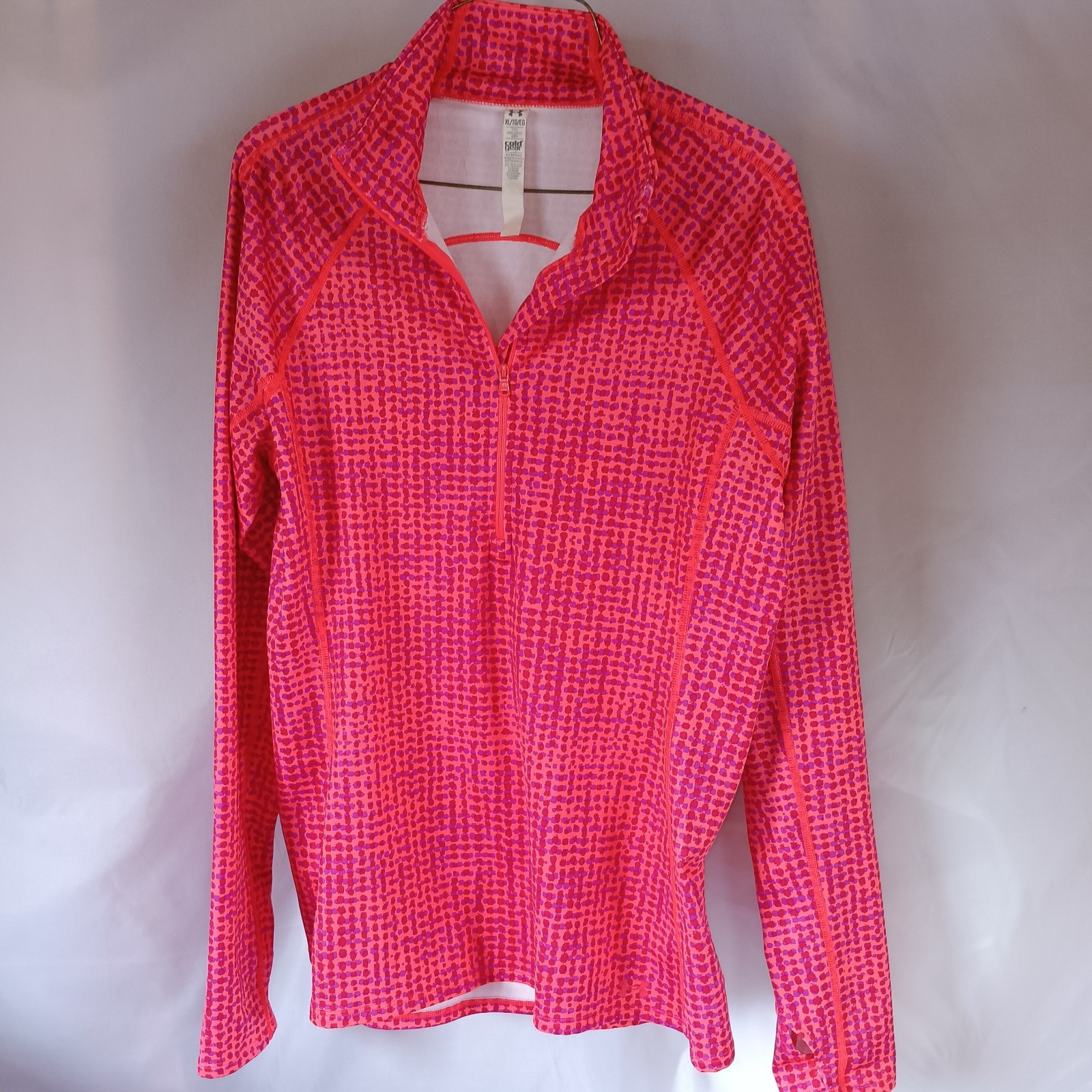 Under Armour ColdGear Pullover Wms XL  fitted Geometric Lightweight Long Sleeve