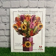 Lovepop Flower Bouquet Sunflower Paper Bouquet 10.25” Summer Love