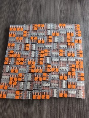 WAGO 221 3-Port Lever Wire Connector 3-Pin/3-Pole  16-25 AWG Lot of 100