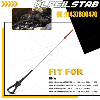 Ölmessstab Ölpeilstab Ölstab für BMW 1er F20 F21 3er F30 F80 F31 114i 118i 10-19