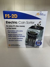 Royal Sovereign FS-2D Digital Coin Counter 2 Row Large Coin Capacity