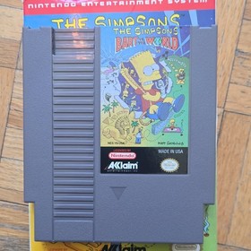 Acclaim The Simpsons Bart vs. the World NES Box Inserts Licensed by Nintendo