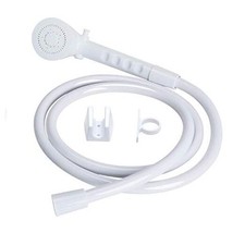 RV Shower Head with Hose - Non-Metallic RV Shower Head with Hose - White
