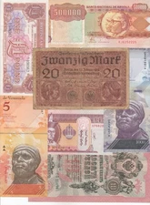 World Banknotes, Lot of 7, Mixed Collection, WBN-37