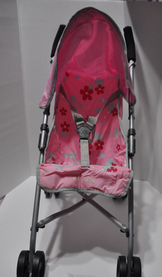 Maclaren Pink Flower Print Fold Up Umbrella Doll Stroller