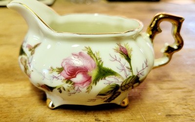 Small Lovely Rose Creamer Vintage Unmarked Maker Hand Painted