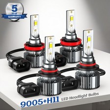 Para For Toyota Highlander 2014-2020 Combo 4x Led Faros Bombillas Alta Luz Baja