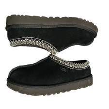 UGG Tasman Slippers Womens US Size 7 Black Suede Closed Toe Comfortable Slip On