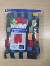 7 Boys Fruit of the Loom Boxer Briefs Underwear Tag Free Size L 12/14 NEW