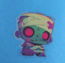 Green & Purple Bandaged Monster Halloween Transparent Sticker 2.18