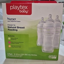 Playtex Baby Nurser with Drop-ins Liners, 3 Bottles - 8-10 oz