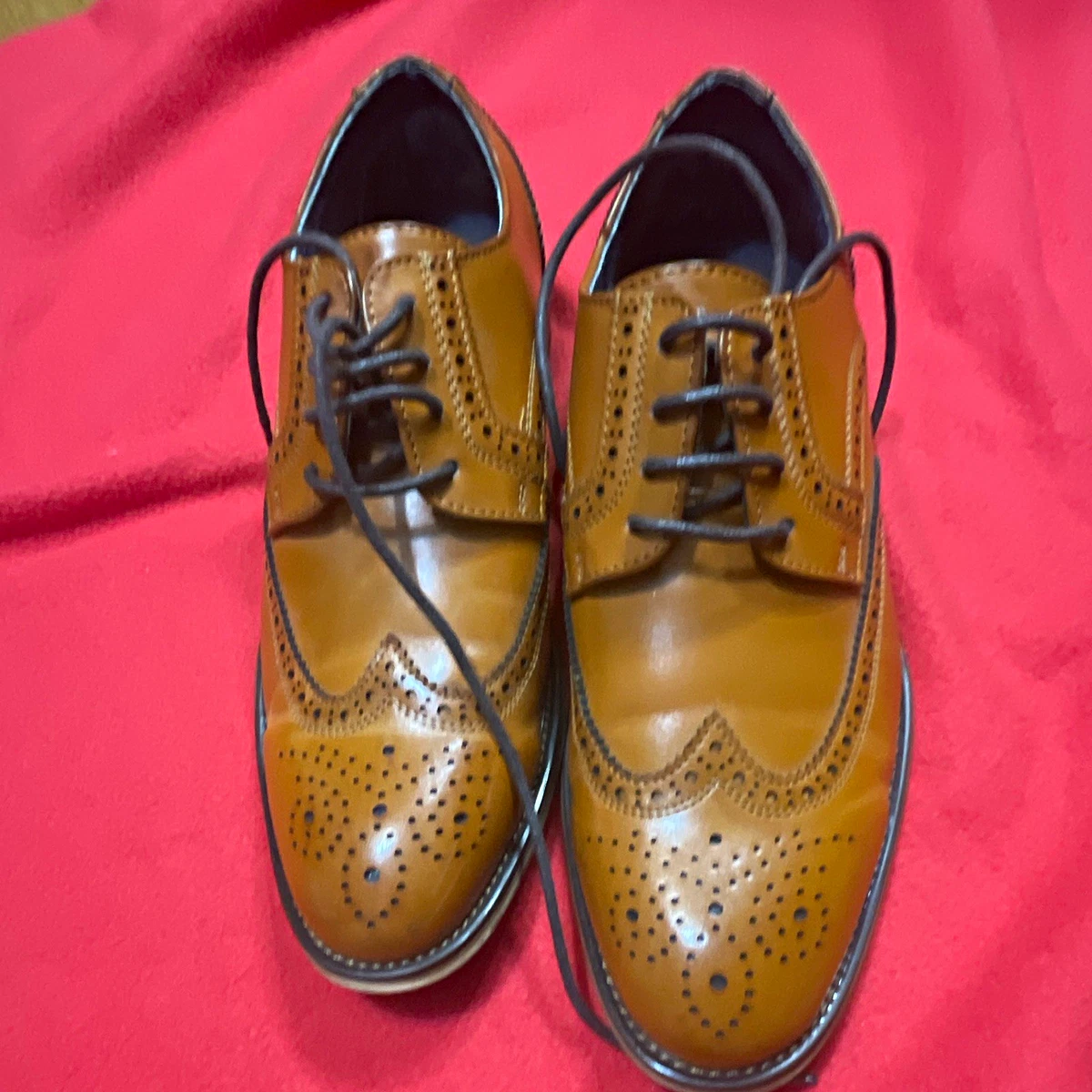 mens brown patent leather dress shoes Oxford for Men for sale vintage 1940