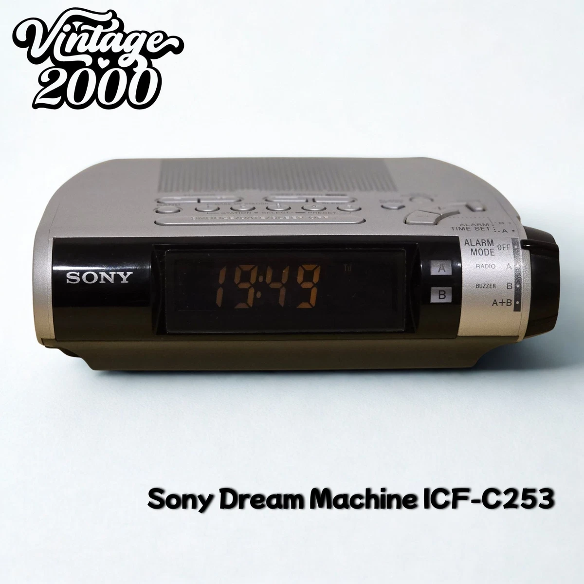 Radio despertador digital Sony Dream Machine ICF-C253 AM/FM doble despertador vintage