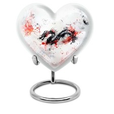 Dragon Urn 3Inch Pack Of 1 Heart Keepsake Ash Containers - Cremation Keepsake