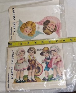Lot of 2 Paper Die Cuts Susan Alexander's L'Arte Coupee Germany -Kids, Angels