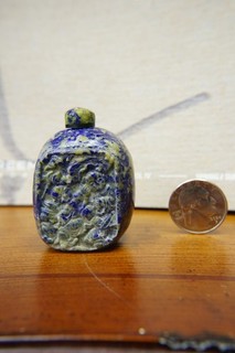 Chinese Carved Lapis Lazuli Snuff Bottle