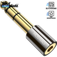 Audio Klinken Adapter 6,35Mm Auf 3,5Mm Vergoldet FüR KopfhöRer Keyboard Gitarre