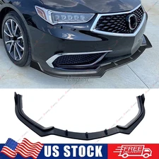 For Acura TLX 2018-2020 Matte Black Front Bumper Splitter Spoiler Lip 3PCS