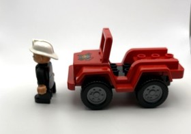 LEGO Duplo Fire Chief Set 6169, Ages 2-5, Incomplete Car & Figure