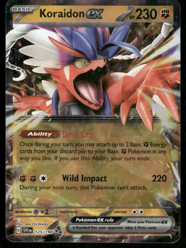 Koraidon ex Scarlet & Violet Base Set [125/198] Double Rare Holofoil NM Pokemon