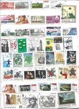 timbres obliteres sur   LE  DANEMARK