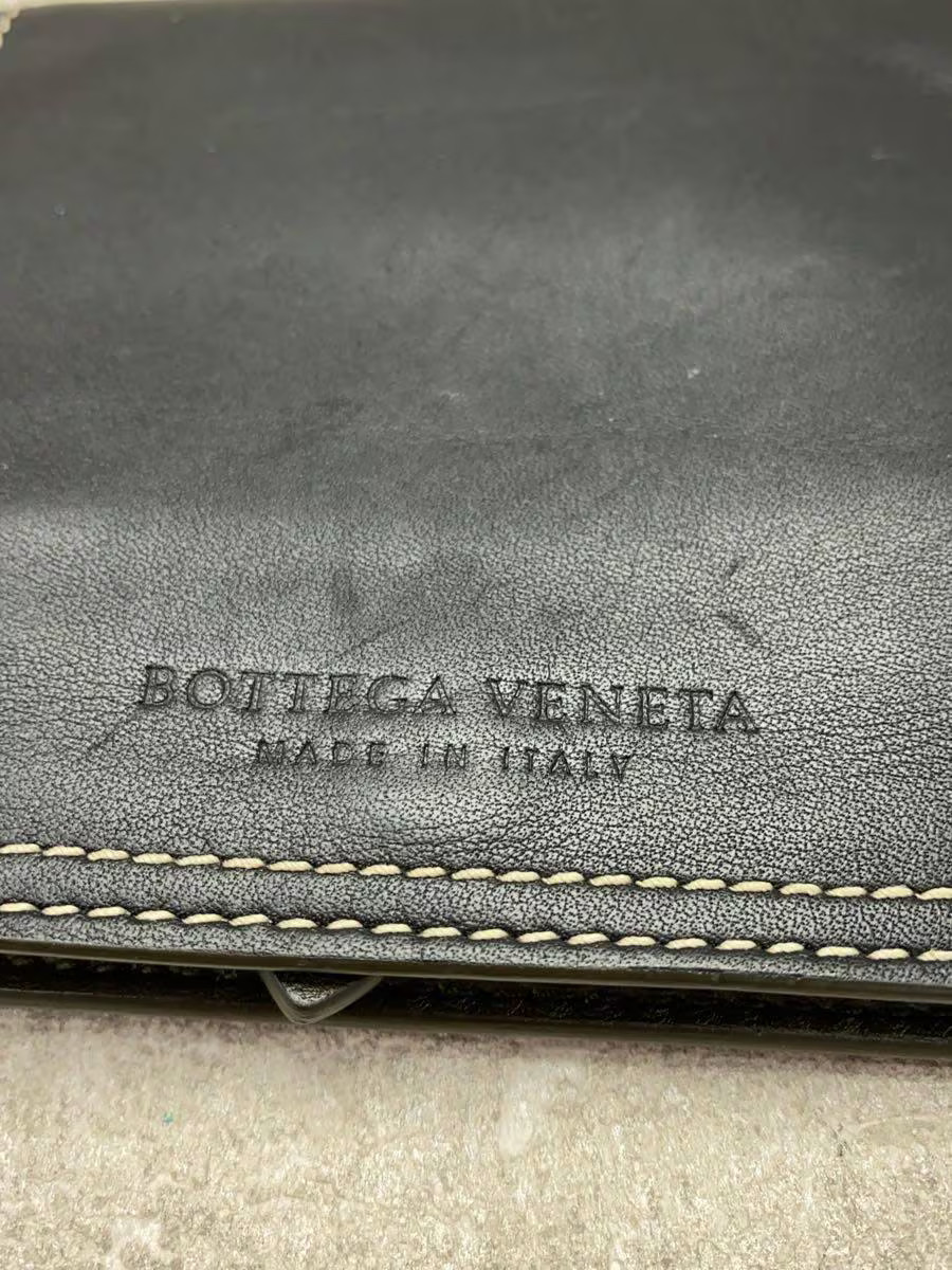 BOTTEGA VENETA Bi-fold Wallet Leather Black Men's thumbnail 3