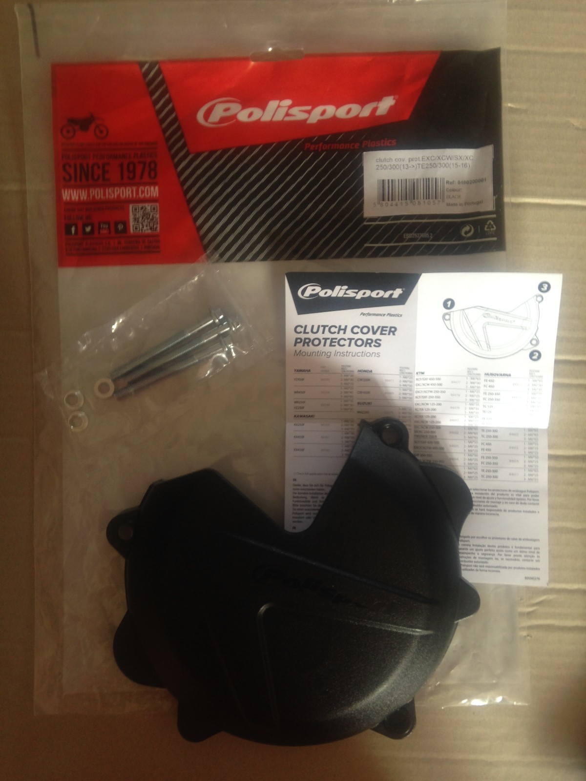 HUSQVARNA  TC  250   2014-2016  CLUTCH COVER PROTECTOR GUARD BLACK